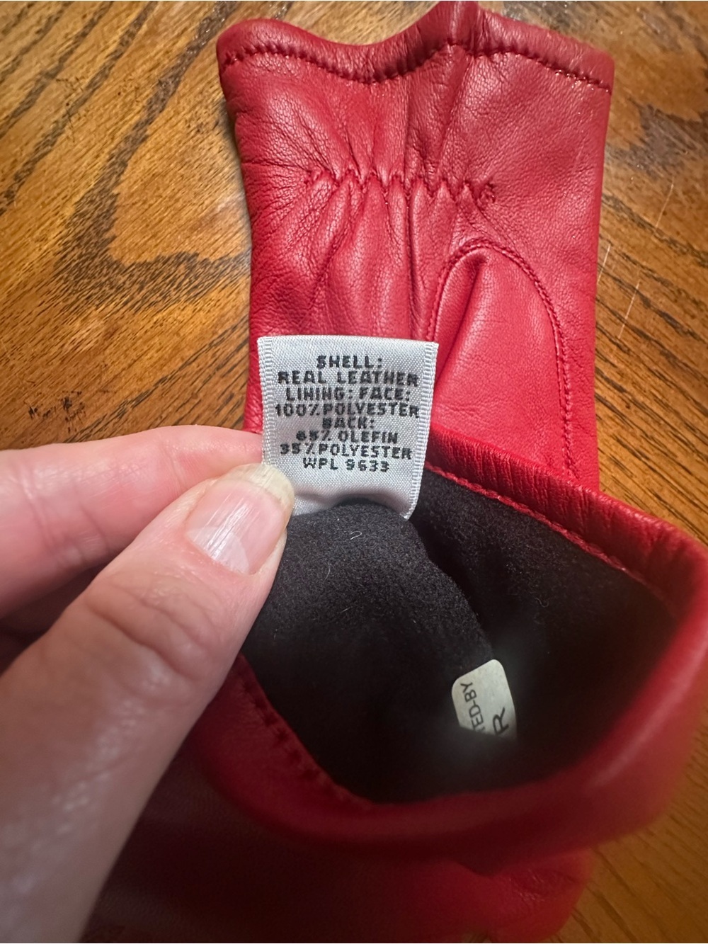 Preston & York Red Leather Women's Gloves - Picture 5 of 8